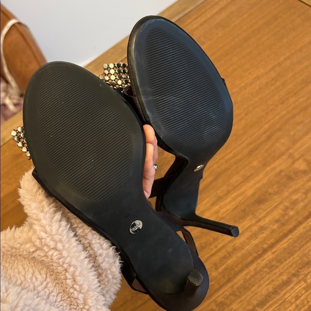 Zara Rhinestone Bow High Heels - Picture 6 of 6